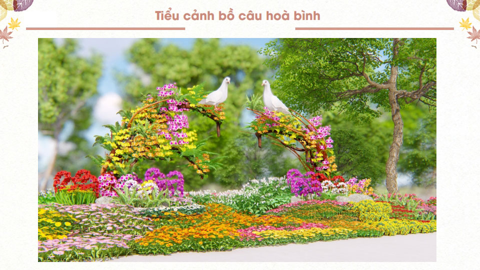 Tiểu cảnh bồ câu hòa bình