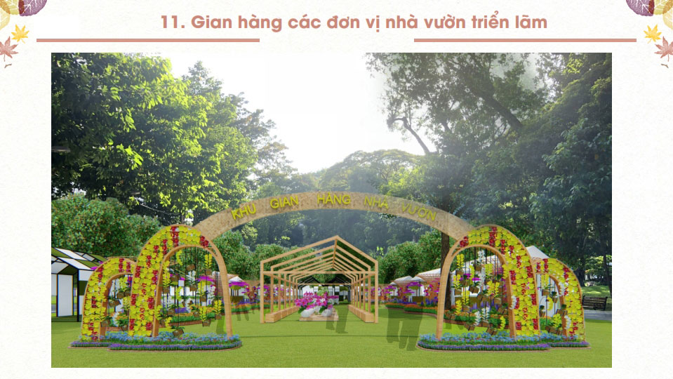 Gian hàng các đơn vị nhà vườn triển lãm