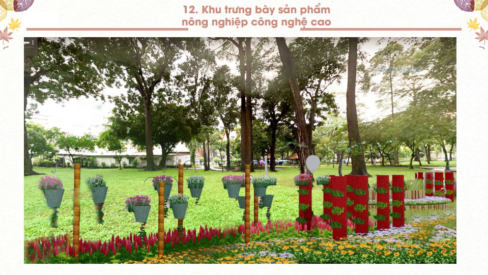 Khu trưng bày sản phẩm nông nghiệp công nghệ cao