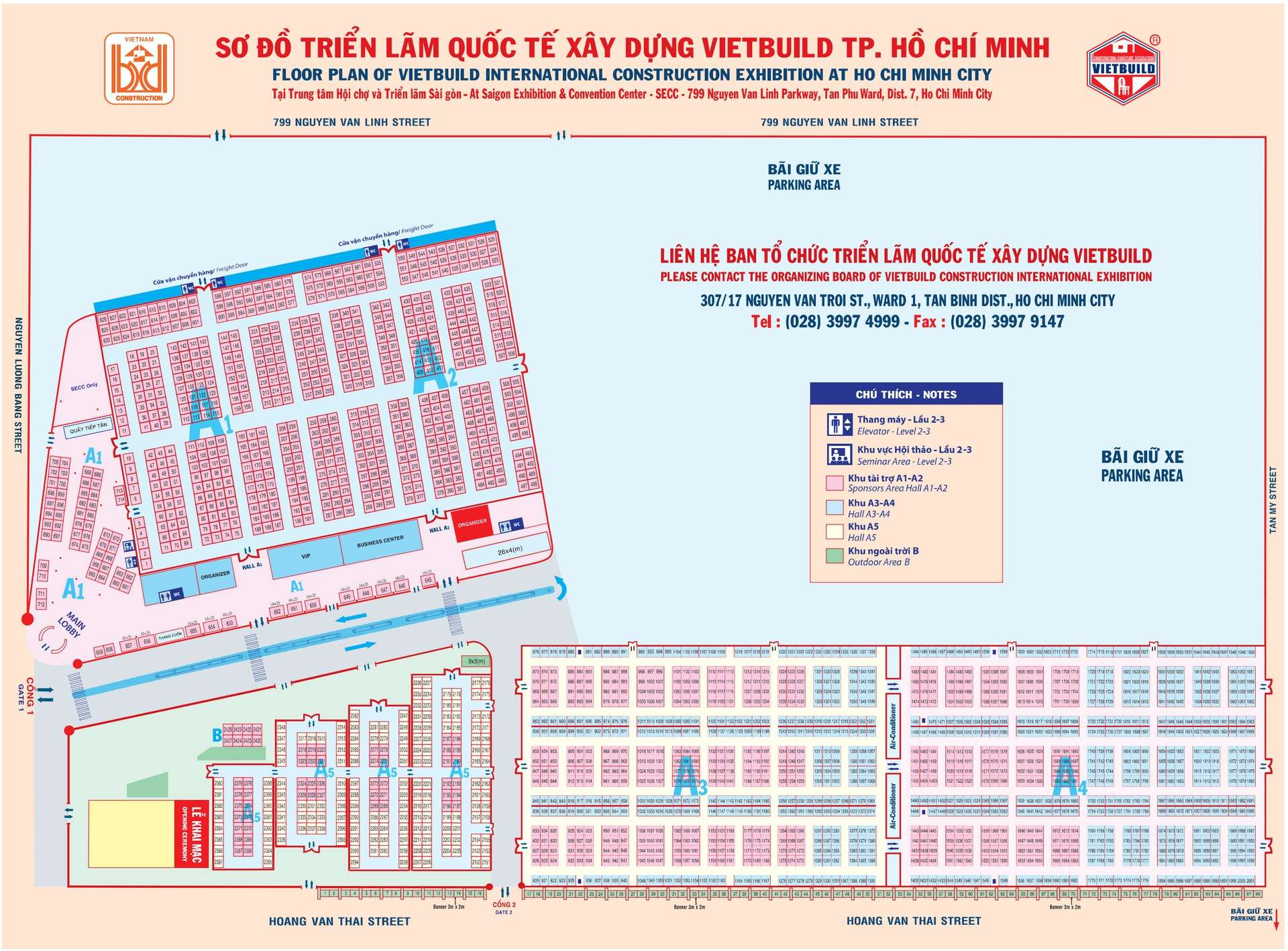 Sơ đồ Triển Lãm Quốc Tế VietBuild TP.HCM 2020 lần 3