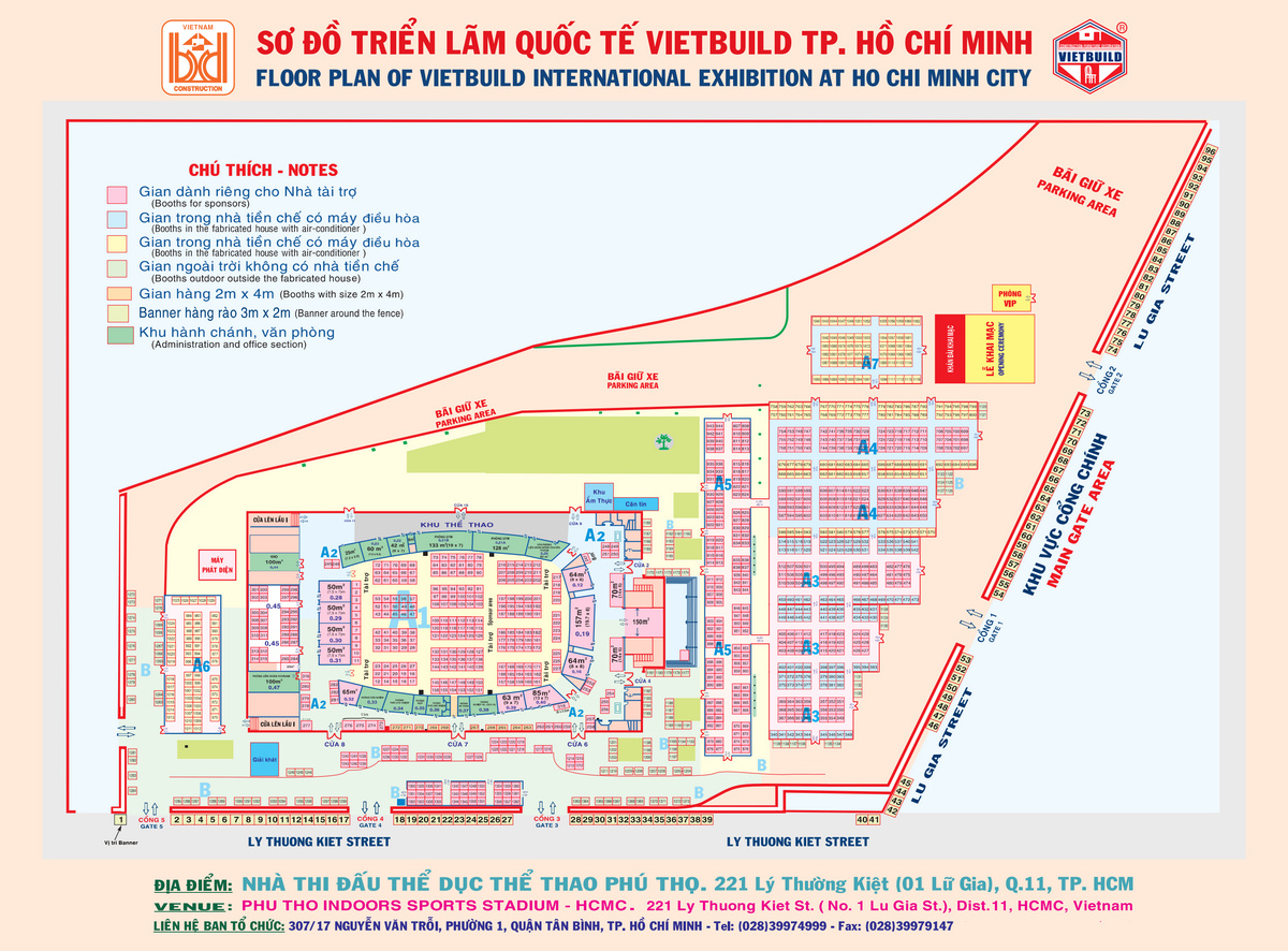 Sơ đồ Triển Lãm Quốc Tế VIETBUILD TP.HCM 2020 lần 4